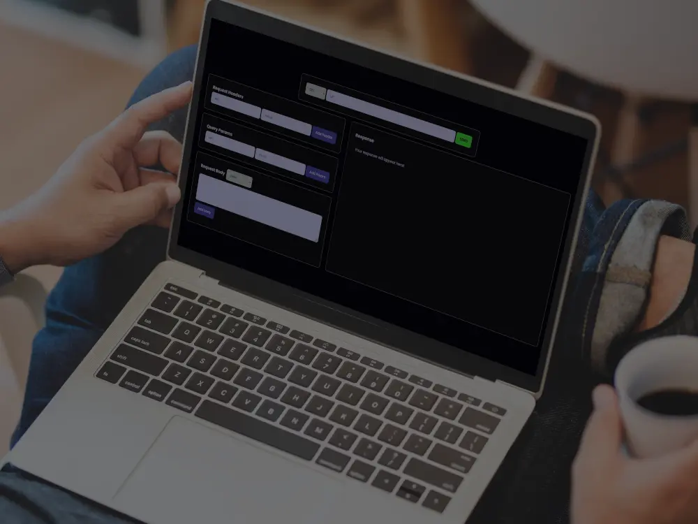 A laptop showing apiyzer website